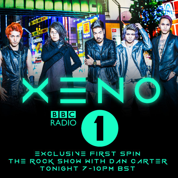 Crossfaith「Xeno」のBBC RADIO 1でのオンエア告知画像。