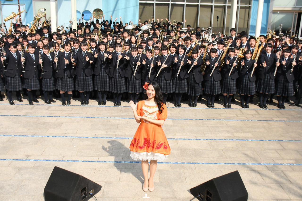 屋比久知奈と千葉県柏市立柏高等学校の吹奏楽部