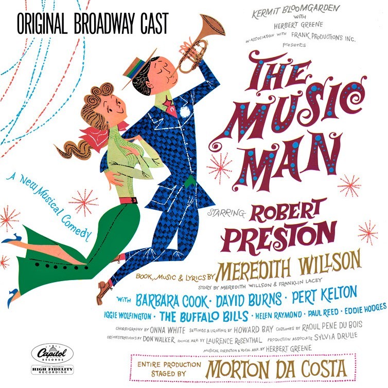 『ザ・ミュージックマン』（1957年）のオリジナル・キャストLP。一家に一枚の定番レコードだった。