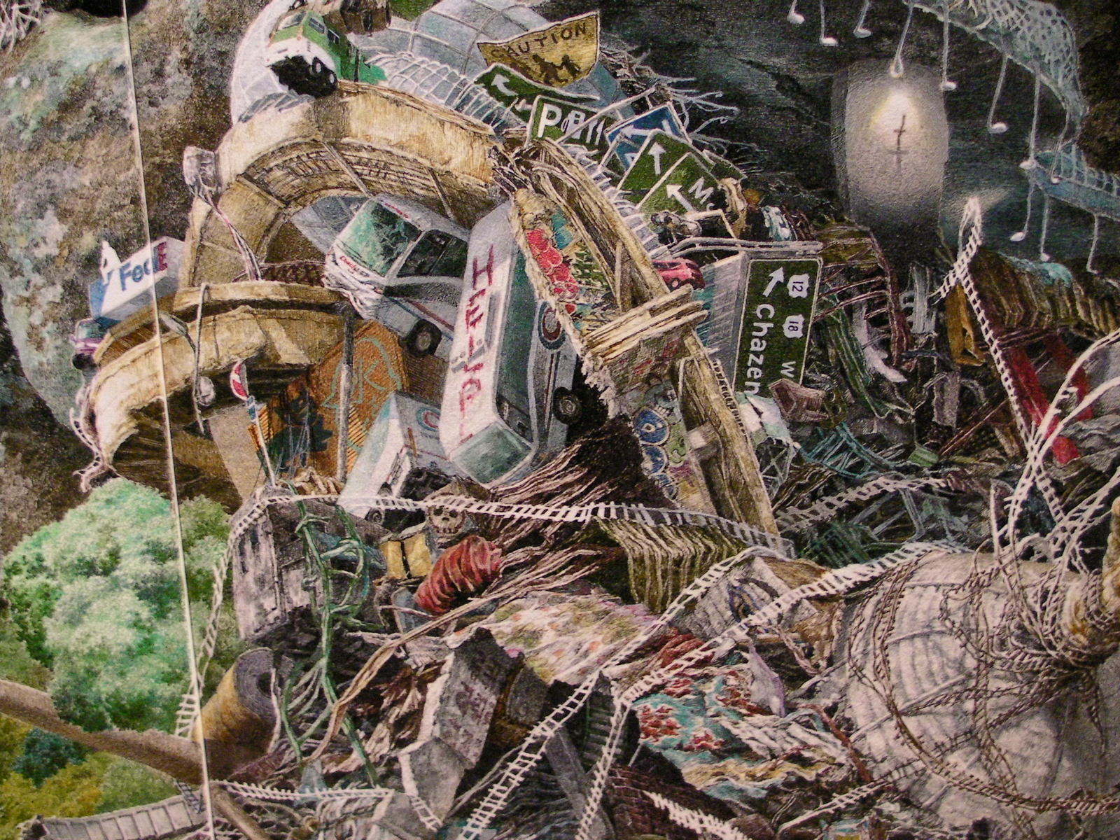 《誕生》 (部分) 2013-2016 / 紙にペン、インク、透明水彩 / 300 × 400 cm 佐賀県立美術館蔵 ©IKEDA Manabu, Courtesy Mizuma Art Gallery, Tokyo / Singapore