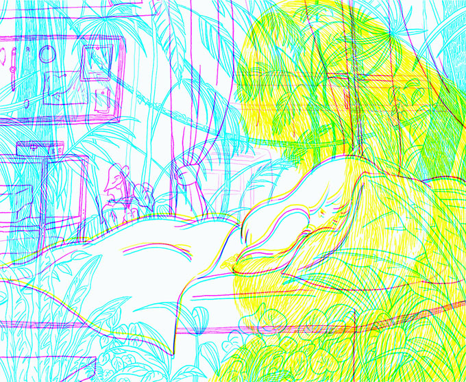 藤井マリー「web drawing series_生きる細胞」