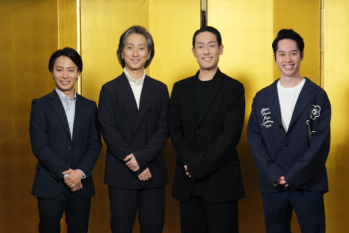 中村虎之介、中村勘九郎、中村七之助、中村鶴松（右から）