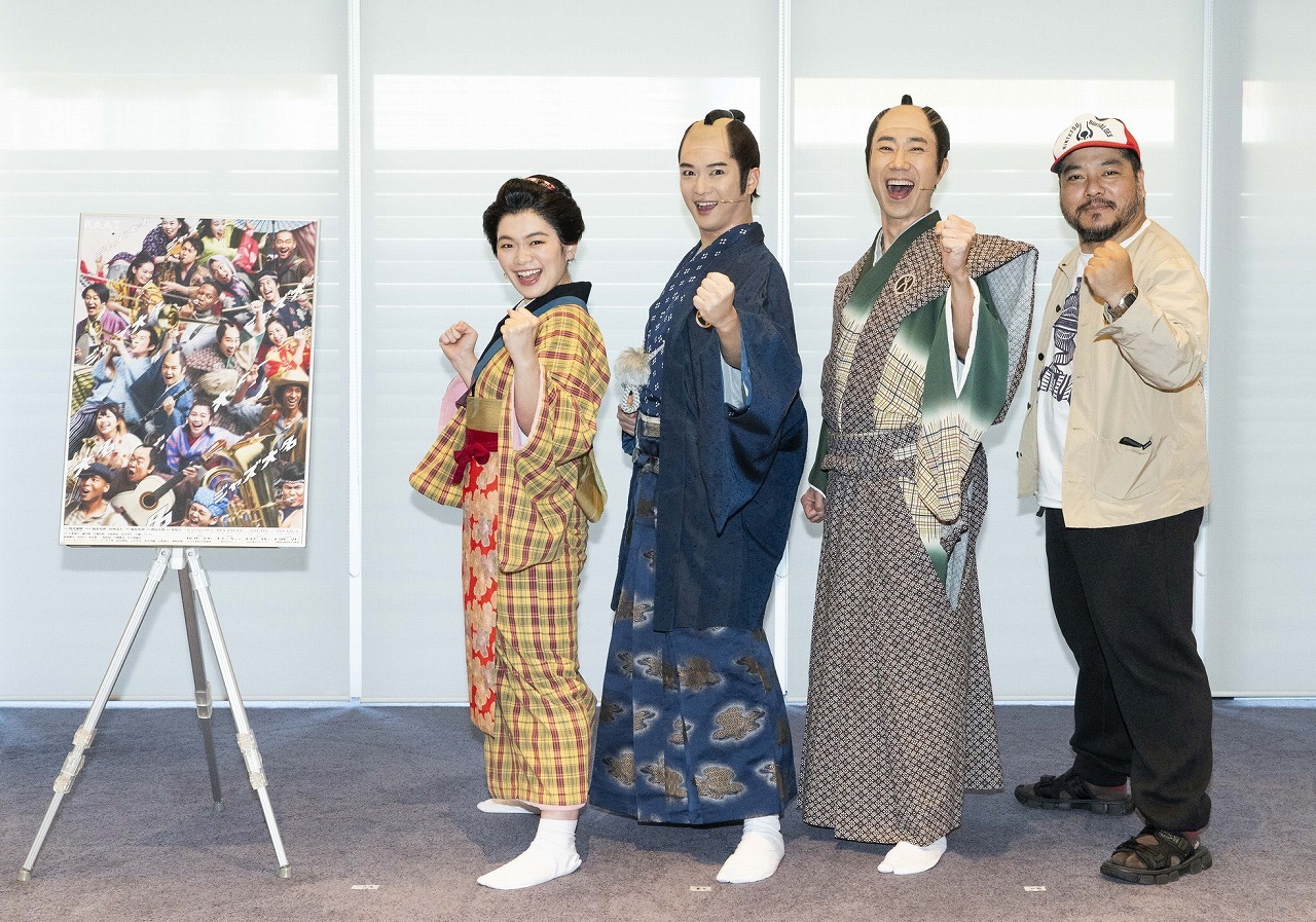 （左から）富田望生、千葉雄大、藤井隆、福原充則 