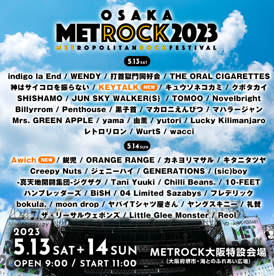 メトロック 東京21日一日券 - 音楽フェス