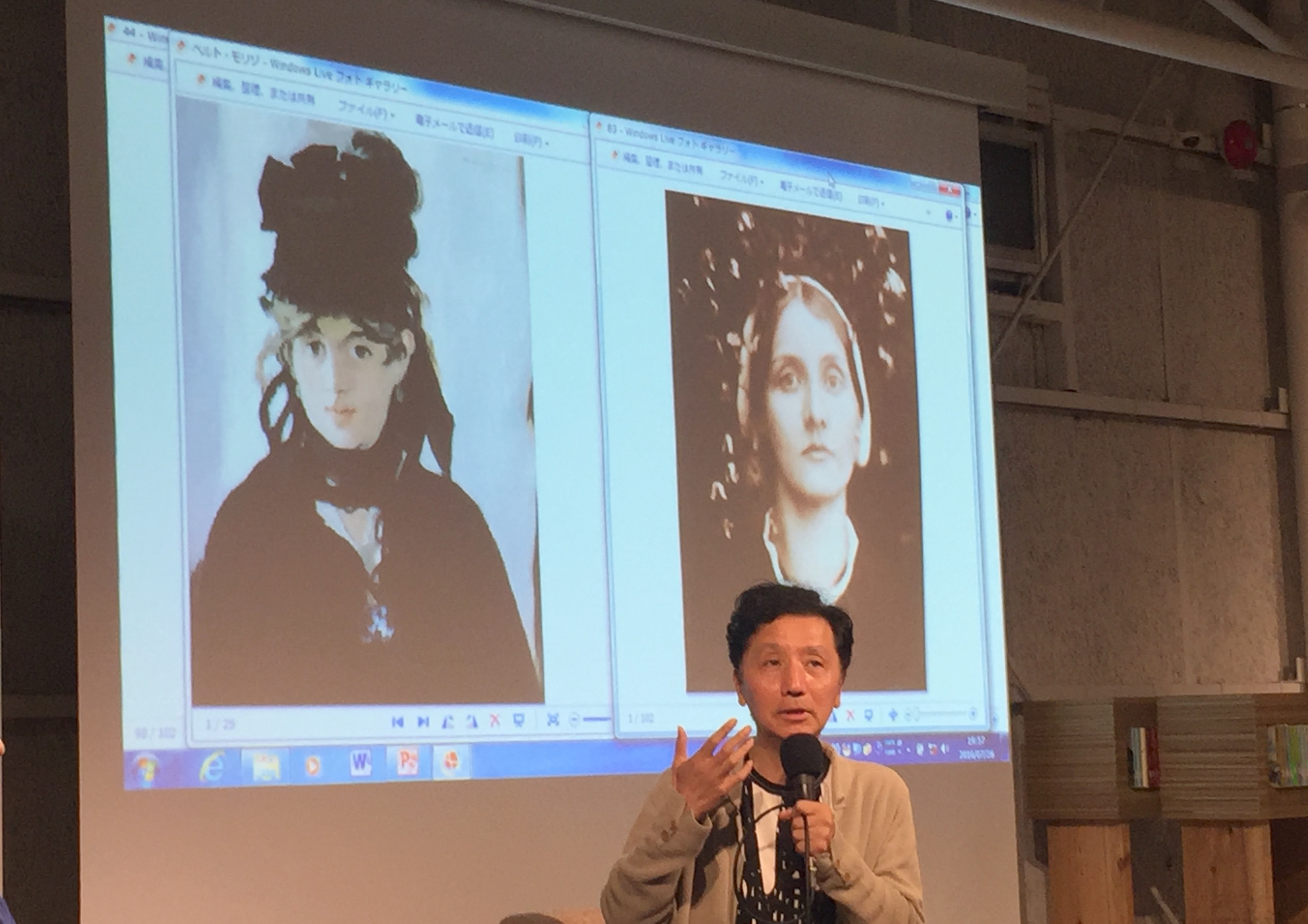 絵画と写真を対比させて語る森村 (c)girls Artalk