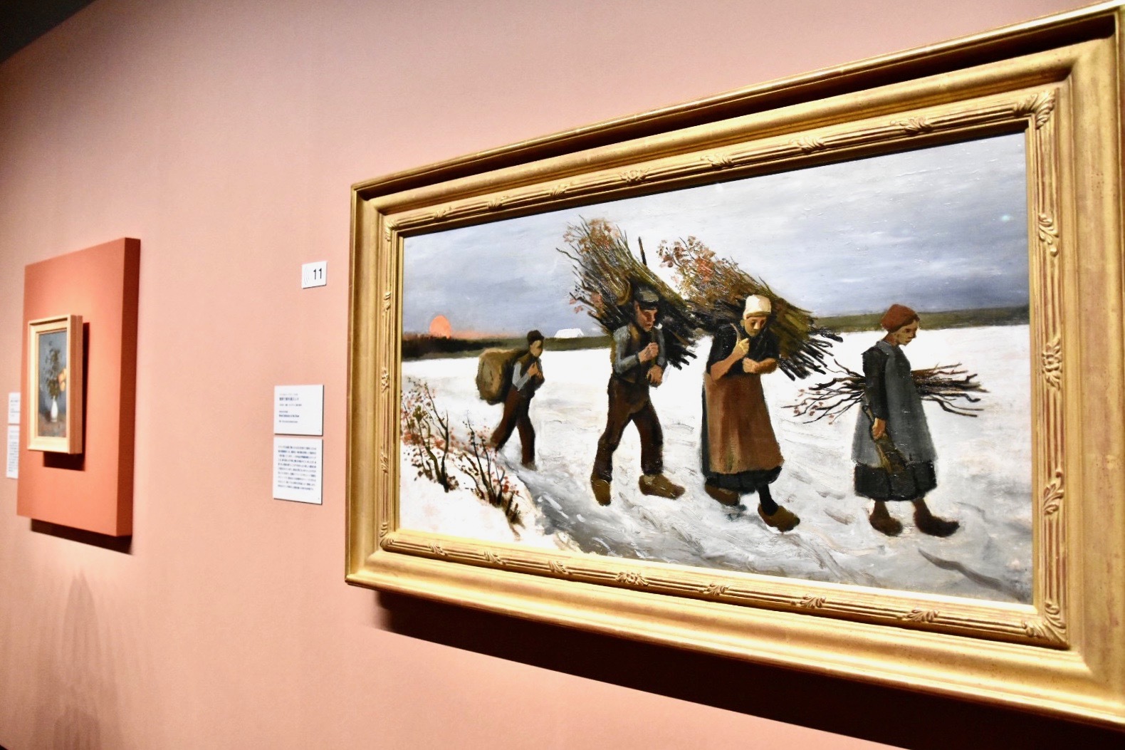 フィンセント・ファン・ゴッホ　《雪原で薪を運ぶ人々》　1884年　吉野石膏コレクション