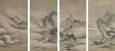 重要文化財 瀟湘八景図 狩野元信筆 四幅 室町時代 16世紀 京都・東海庵 【展示期間：10/4～10/16】