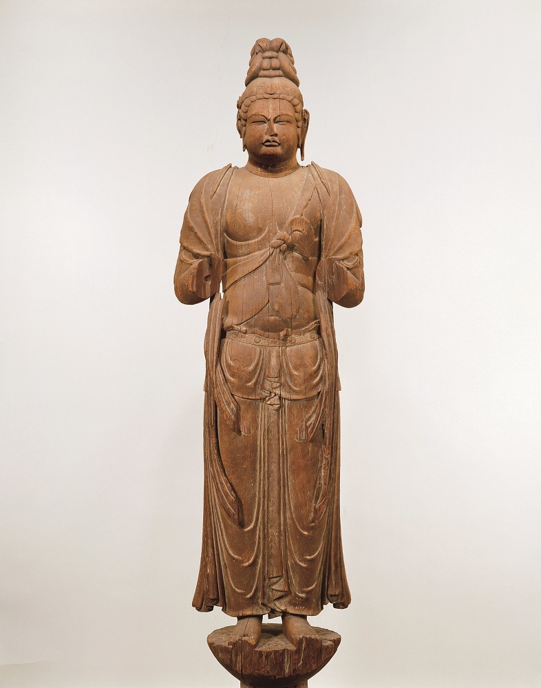 重要文化財 伝衆宝王菩薩立像 奈良時代・8 世紀 奈良・唐招提寺蔵 （撮影：森村欣司、提供：奈良国立博物館）