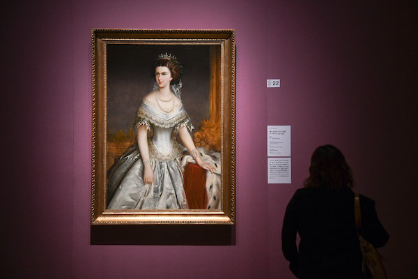 ヨーゼフ・ホラチェク《薄い青のドレスの皇后エリザベト》 1858年 ウィーン美術史美術館