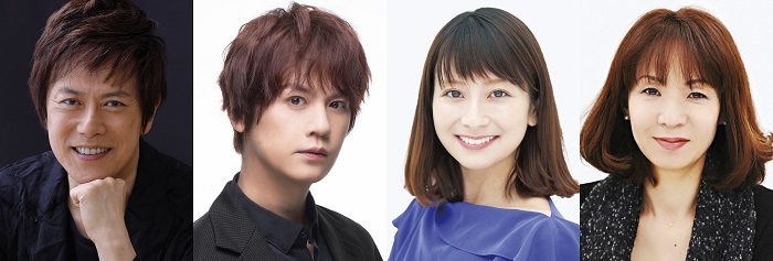 （左から）山口祐一郎、浦井健治、大塚千弘、保坂知寿