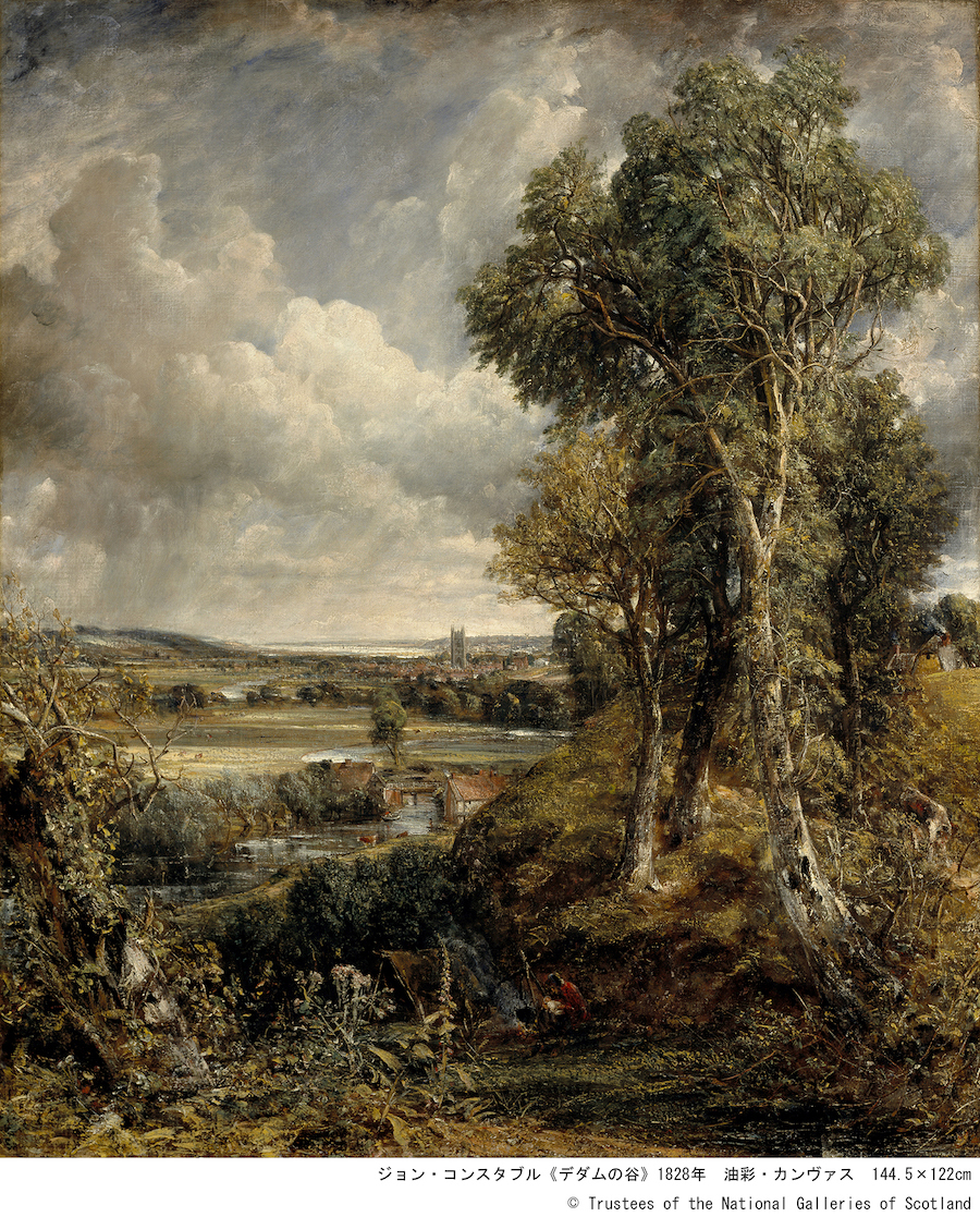 ジョン・コンスタブル「デダムの谷」1828年 油彩・カンヴァス 144.5×122cm  (c) Trustees of the National Galleries of Scotland