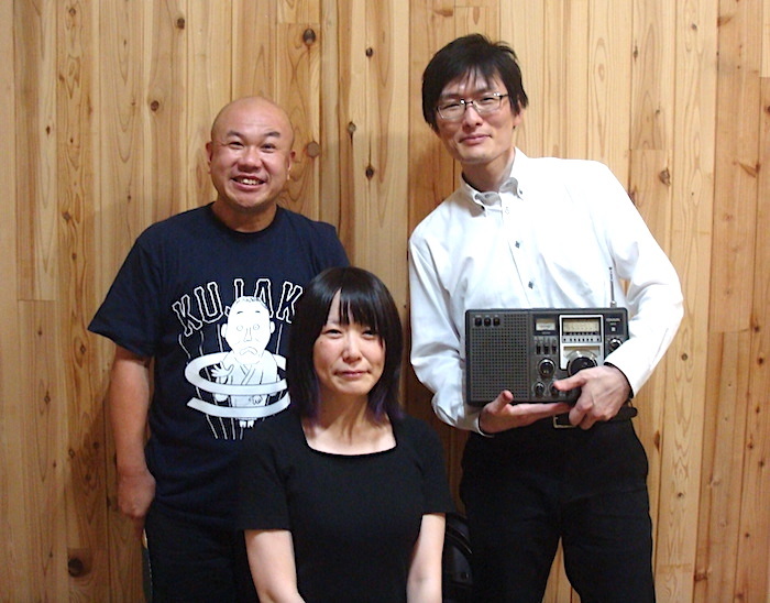 瀬辺千尋 短編戯曲集『西陽』出演者。左から・二宮信也、あさぎりまとい、古場ペンチ