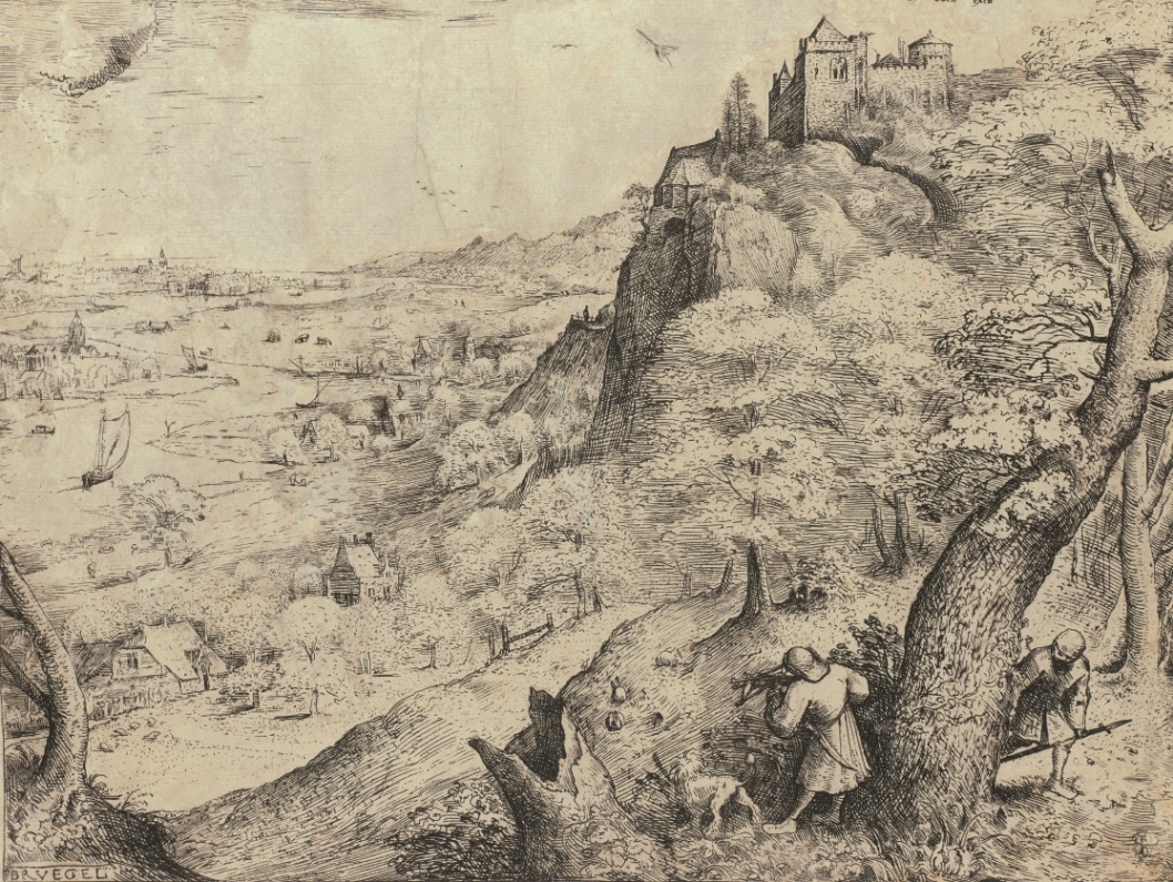 ピーテル・ブリューゲル1世（下絵、版刻）	野ウサギ狩り	1560年	エッチング	Museum BVB, Rotterdam, Netherlands