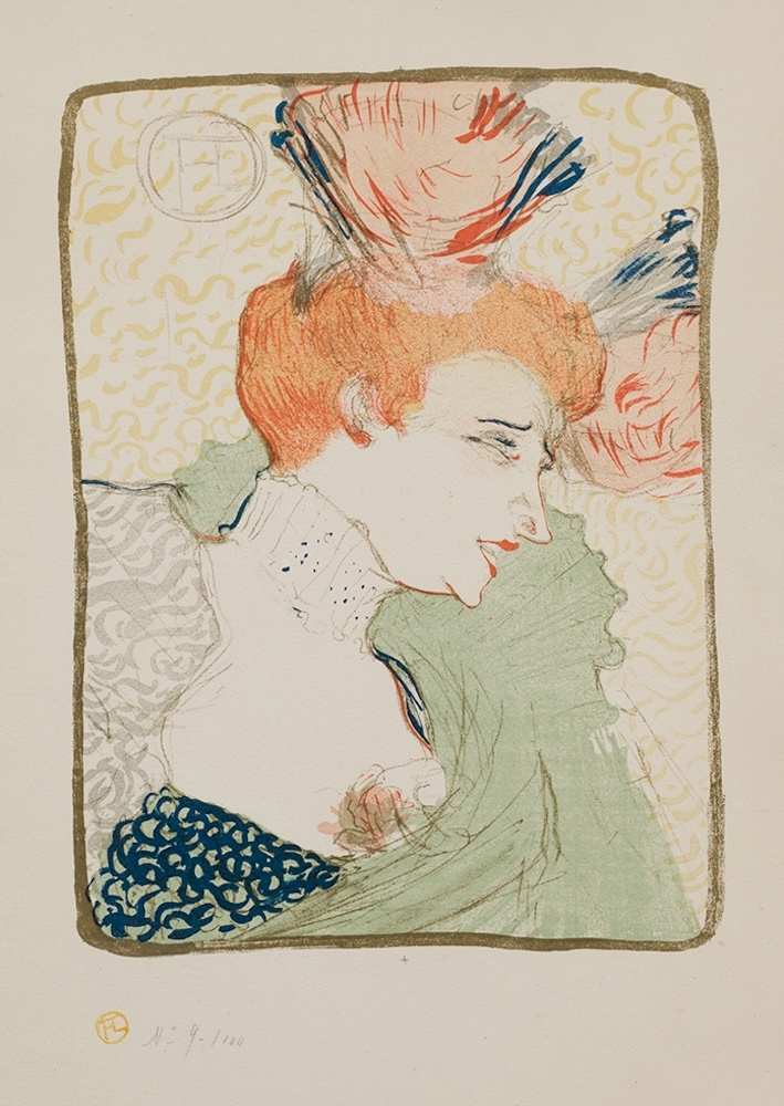 アンリ・ド・トゥールーズ=ロートレック 《マルセル・ランデール嬢の胸像》 1895年 59.0×41.0㎝ リトグラフ The Firos Collection