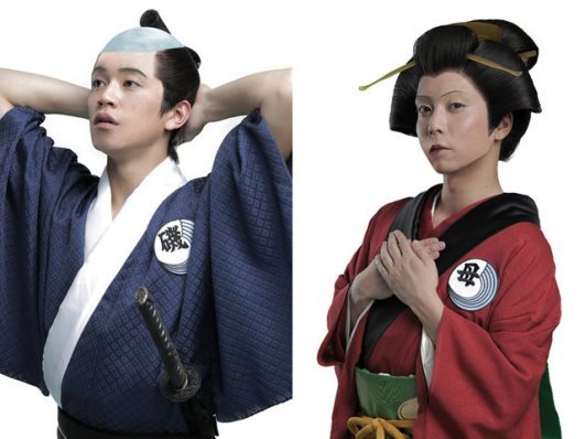 ぜひ原作と比べて欲しいビジュアル。左／磯部磯兵衛　右／母上
