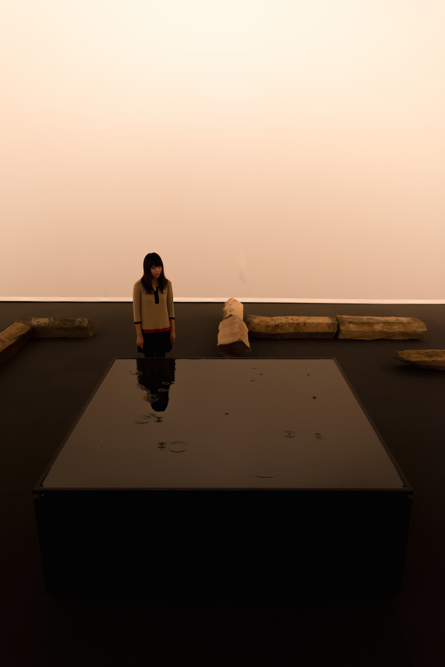 坂本龍一＋高谷史郎「WATERSTATE 1（水の様態 1）」 2013年 撮影：丸尾隆一(YCAM) 　写真提供：山口情報芸術センター[YCAM]