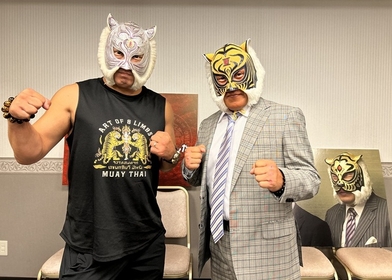 タイガーマスク（新日本プロレス）がストロングスタイルプロレス7.10新宿大会に参戦！ 記者会見で恩師・初代タイガーマスクへの思いを語る