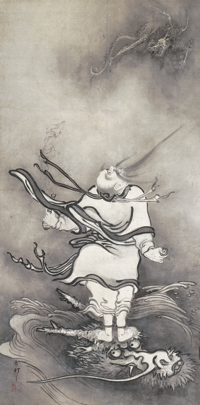  雪村筆　《呂洞賓図》　重要文化財　1幅　119.2×59.6cm　奈良・大和文華館蔵 【展示期間：3月28日～4月23日】