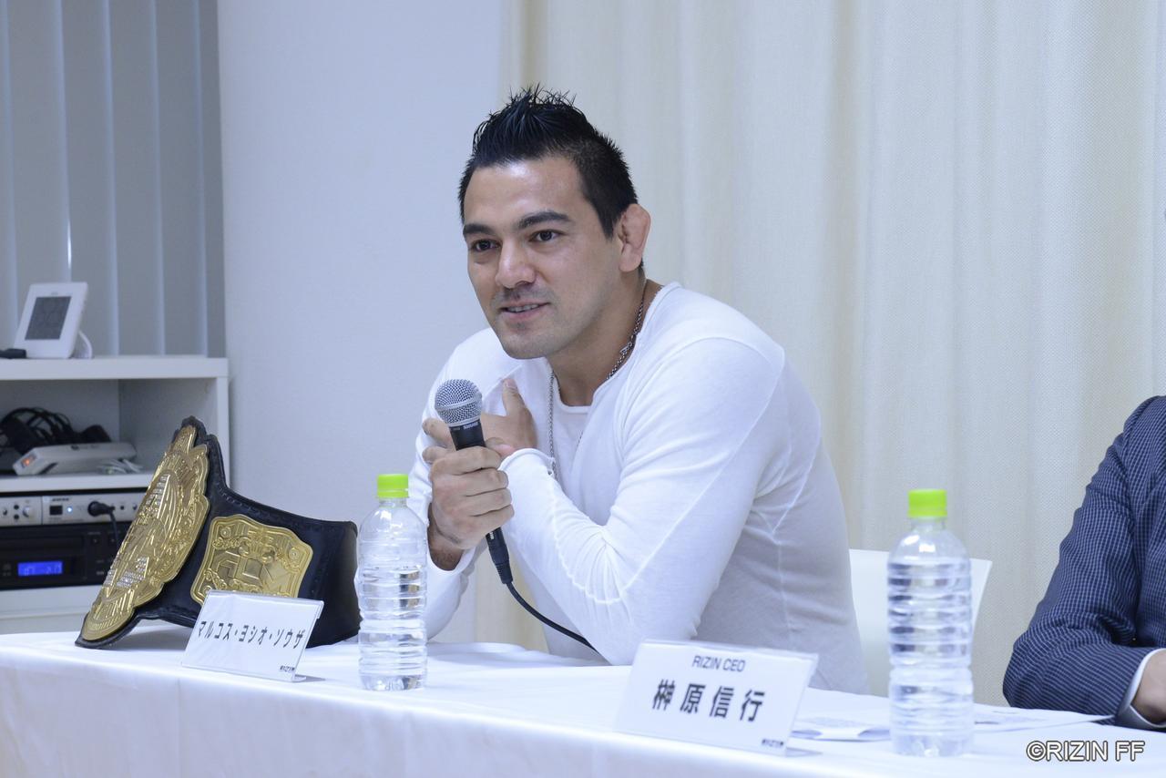 「勝ち負けはあまり考えない。いい試合を見せたい」と語る、マルコス・ヨシオ・ソウザ