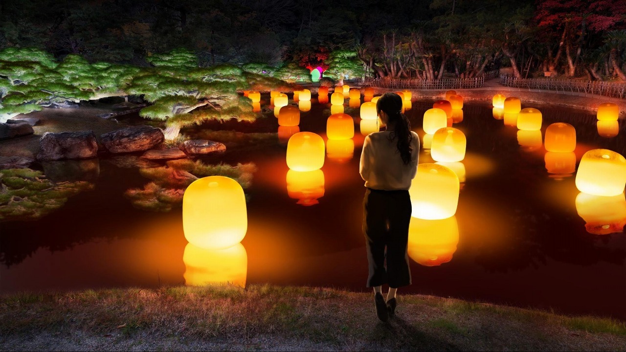 浮遊する呼応するランプ - ワンストローク /  Floating Resonating Lamps - One Stroke