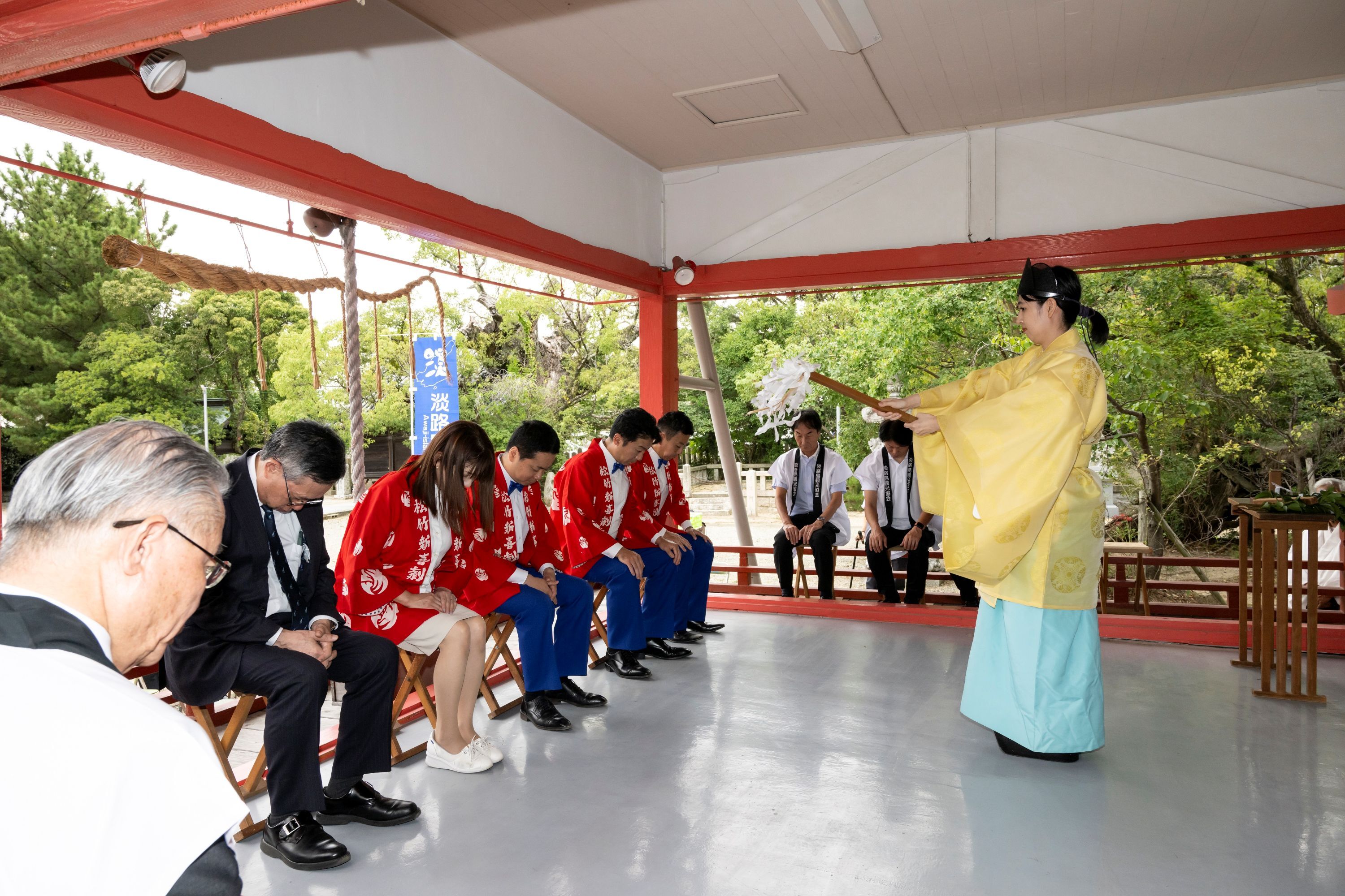 洲本八幡神社での成功祈願