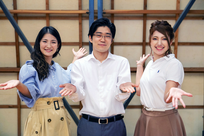 STAND UP! ORCHESTRAより、飯尾久香（チェロ）、桐原宗生（ヴァイオリン）、若田典子（トロンボーン）