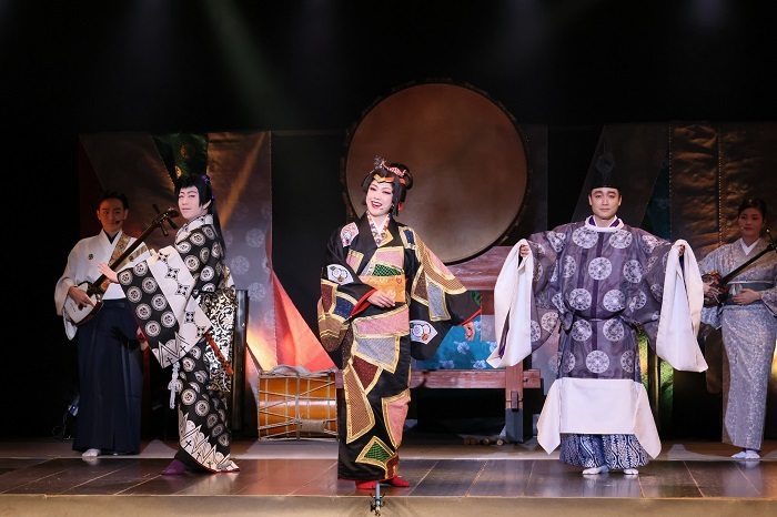 第二部　左から浅野祥、中村壱太、姿月あさと、尾上菊之丞、平田まりな 写真：宮川舞子