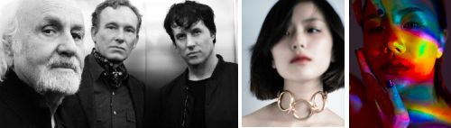 [Morton Subotnick、 Lillevan、 Alec Empire]、 中:Young Juvenile Youth、 右:X0809
