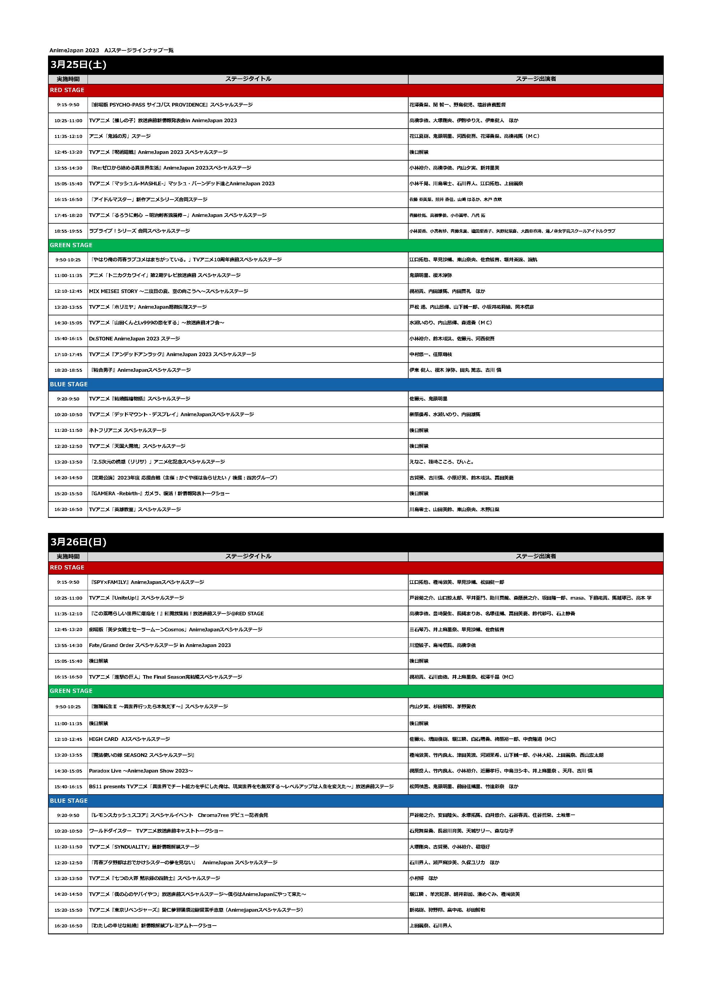 RED Stage｜AnimeJapan 2023