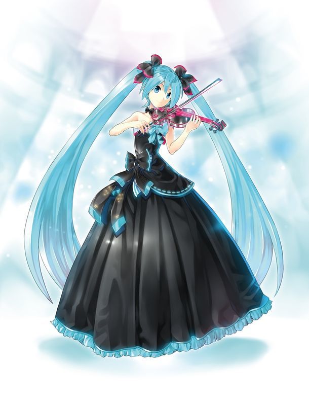 Keiが黒ドレス姿のミク描いた 初音ミクシンフォニー ビジュアル Spice エンタメ特化型情報メディア スパイス