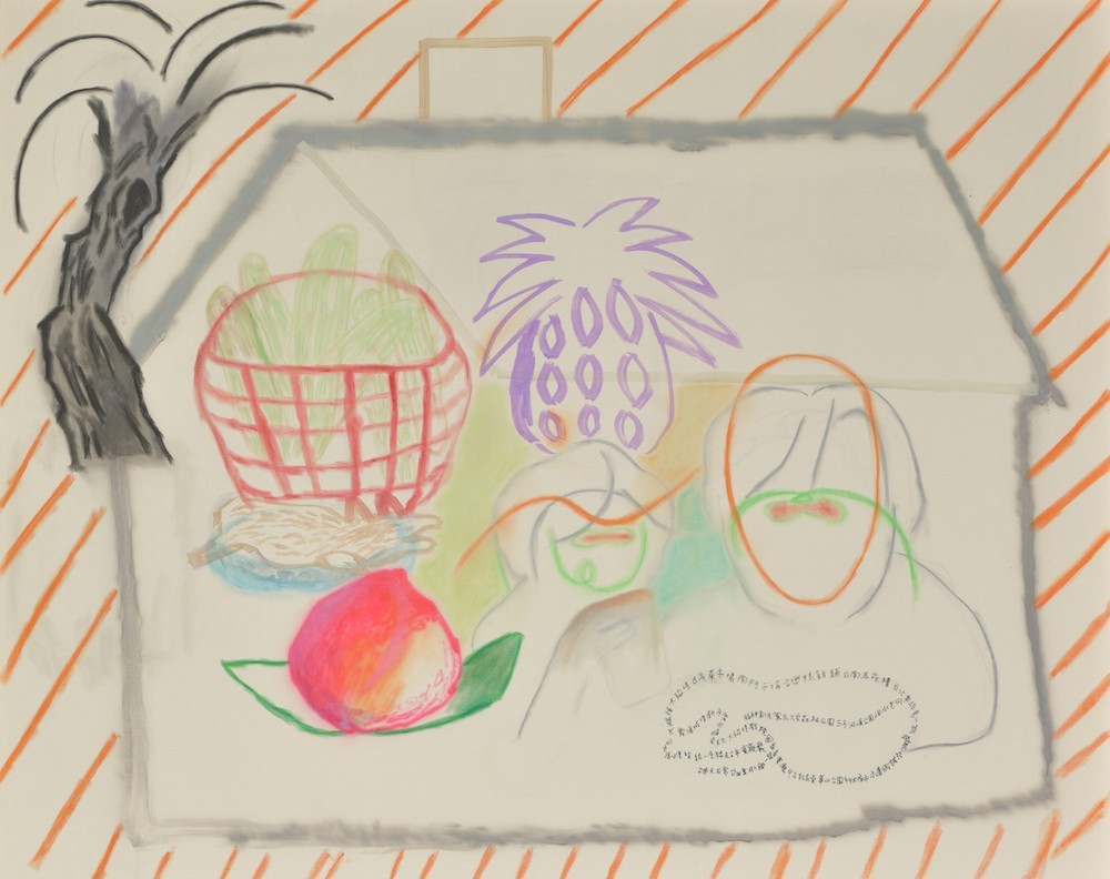《sweet potato》 FACE2021 グランプリ　魏嘉(ウェイ ジャ )　2020年　パステル・スプレー・エアブラシ・キャンバス　130.3×162㎝