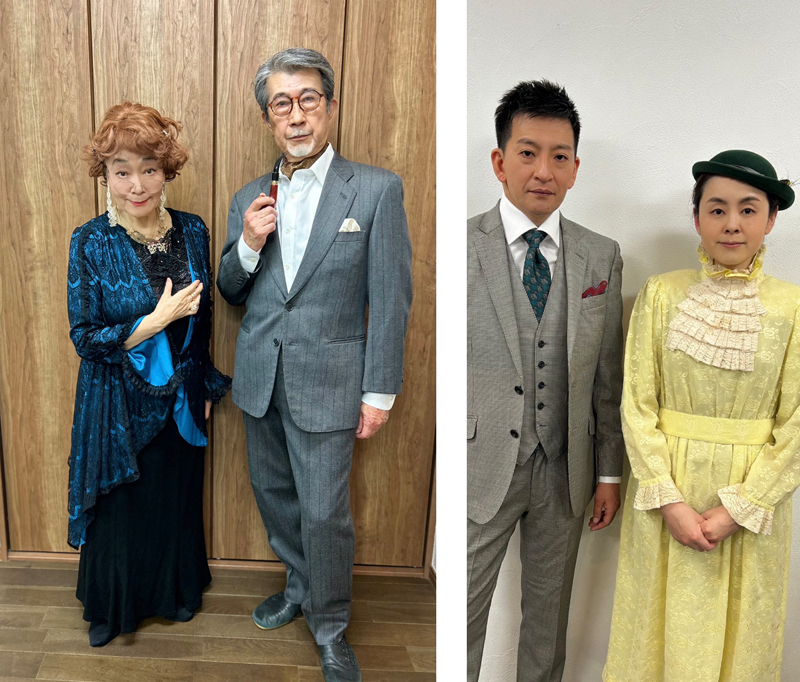 スミス夫妻（左から木村有里、川端槇二）、マーチン夫妻（左から宇貫貴雄、松本寛子）