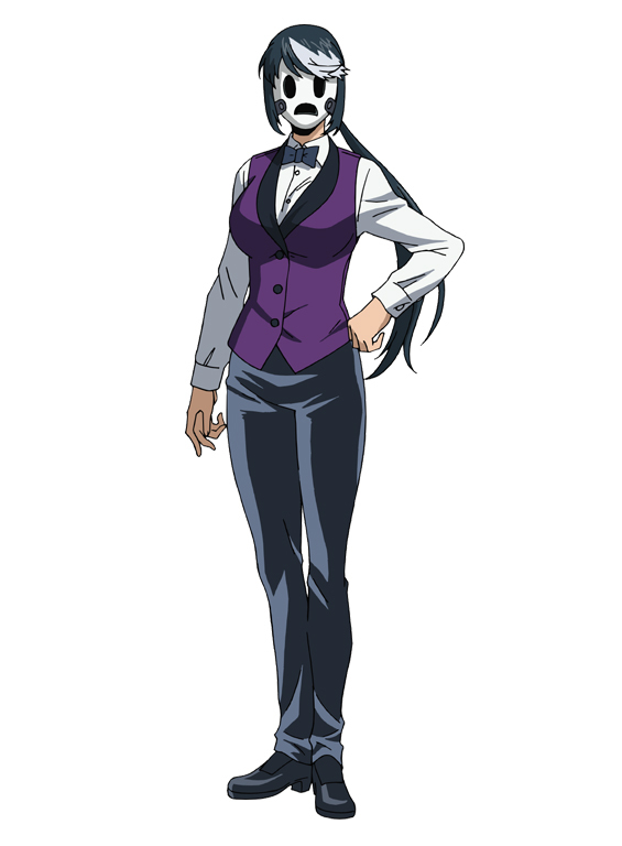 ディーラー仮面（CV.伊藤静） (C)三浦追儺・大羽隆廣・講談社／天空侵犯製作委員会