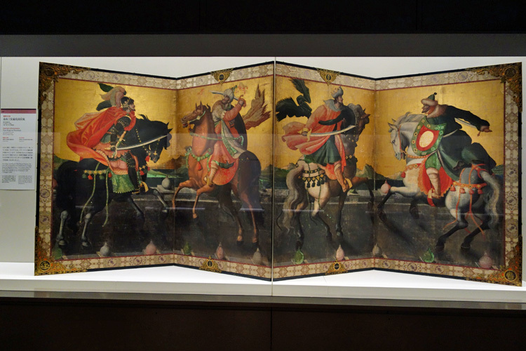 重要文化財《泰西王侯騎馬図屛風》江戸時代・17世紀 兵庫・神戸市立博物館(通期展示)