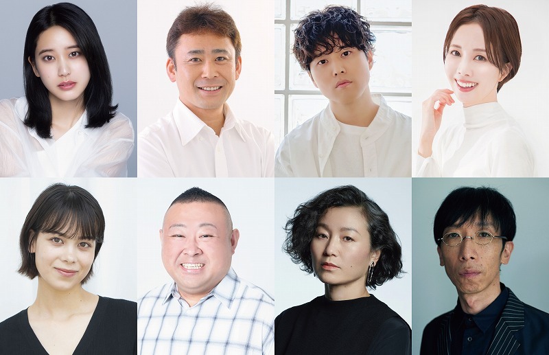 （上段）山崎紘菜、高木渉、入野自由、妃海風 （下段）まりあ、脇知弘、明星真由美、小松和重