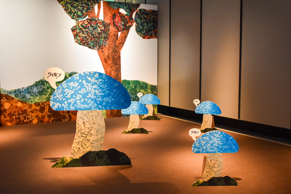 『レオ・レオーニの絵本づくり展』展示風景、ヒカリエホール、2025年