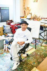 木梨憲武　5感　キャンパスアート　のっ手いこー！　REACHOUT 木梨憲武 5感 キャンパスアート のっ手いこー！ REACHOUT