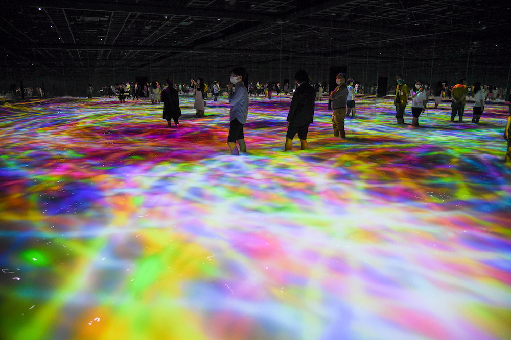 人と共に踊る鯉によって描かれる水面のドローイング / Drawing on the Water Surface Created by the Dance of Koi and People