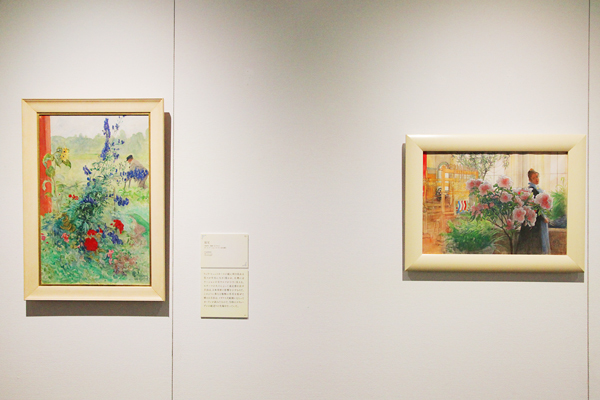 浮世絵に影響された絵画　右：《アザレアの花》　左：《祖父》