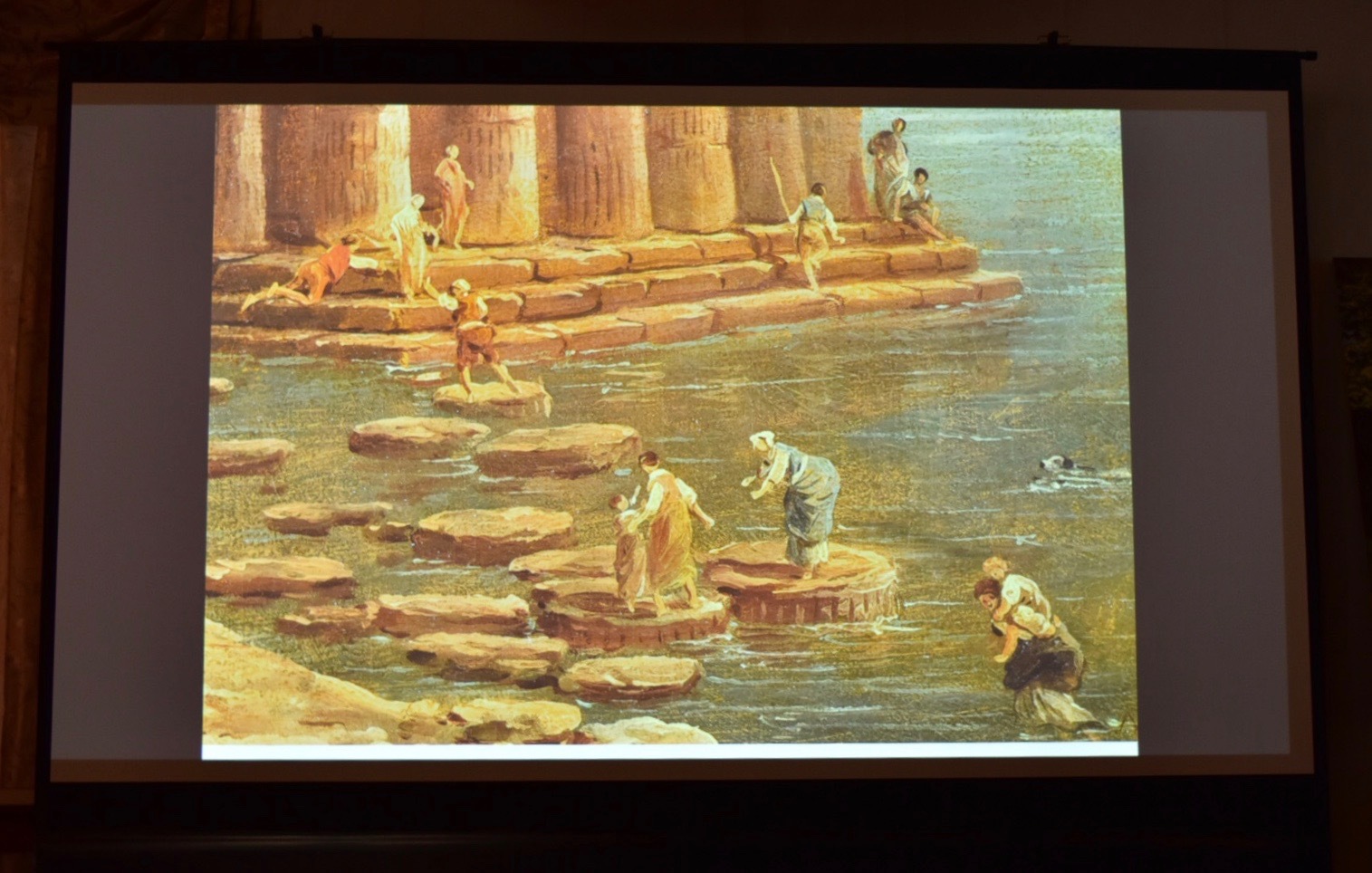 ユベール・ロベール　《水に囲まれた神殿》部分