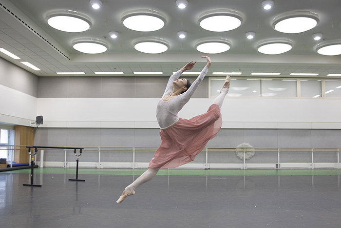Fumi Kaneko in rehearsal for Don Quixote, The Royal Ballet