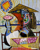 パブロ・ピカソ《花売り》1937年油彩/カンヴァスポーラ美術館蔵 ©2017-Succession Pablo Picasso-SPDA (JAPAN)
