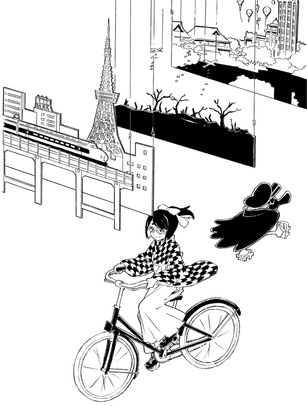 ヨリコ・ギャラリー2b 《東京の日常》 (C) 2018 OPMA All Rights Reserved. Illustration by Yusuke Yoshigaki