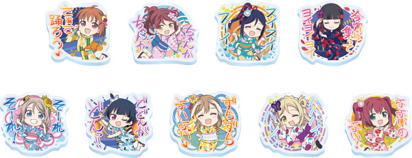 セガコラボカフェ ラブライブ！サンシャイン!! アクリルバッジVol.2 (全9種：ランダム) 500円(税込) ※絵柄はお選びいただけません。 ※本イベント限定価格となります。※1回のお会計で、 おひとり様につき15点までご購入いただけます。