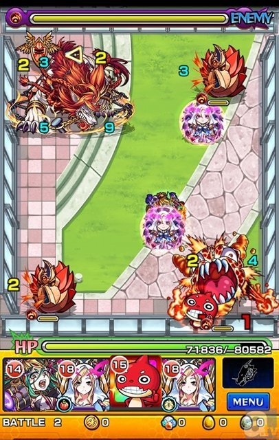 ▲こちらが実際にアプリでフェンリルXと戦っている場面。 しかしこの背景にはどこか見覚えが……？