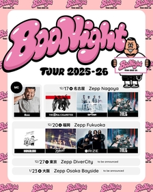 MC Boo主宰『Boo Night Tour 2025-26』の開催が決定　オーラル、SPYAIR、THE＆、MONGOL800、The Ravens、RIZEが出演