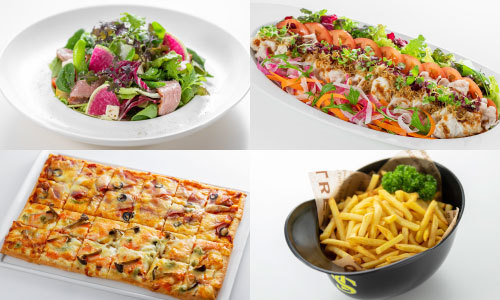 ヘルメットポテト（右下）などの料理 ※写真はイメージ