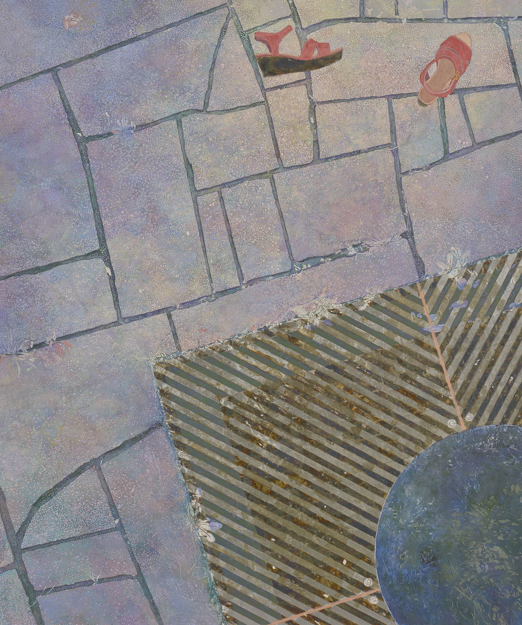 片野 莉乃（かたの りの） 《swimmer》2016 年 岩絵具・胡粉・箔・雲肌麻紙 200×168 ㎝ 1992 年生まれ （審査員：本江邦夫）