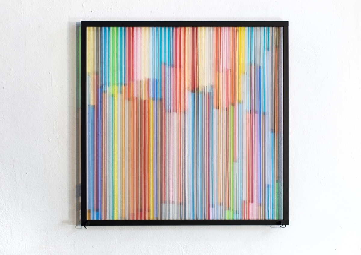 artist: Pe Lang title: Color | nº10 material: 16mm color film, motor, various mechanical parts year: 2016 STANDING PINE
