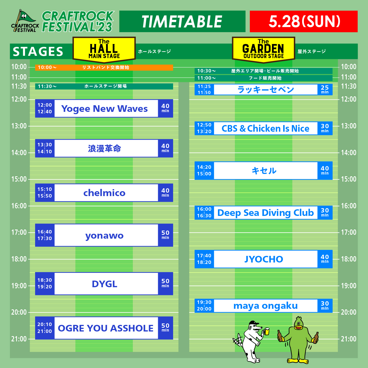 5月28日（日）タイムテーブル